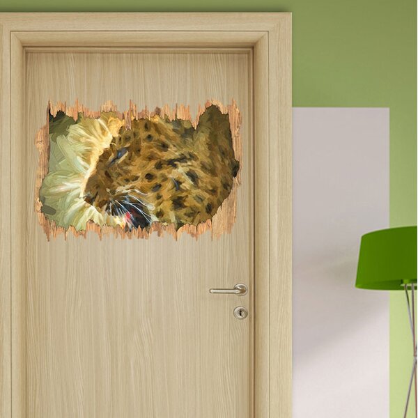 East Urban Home Wandtattoo Brüllender Leopard Wayfair de